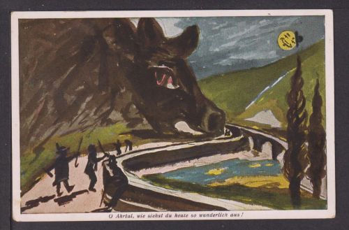 Ansichtskarte Künstler handgemalt Ahrtal Koblenz Rheinland-Pfalz