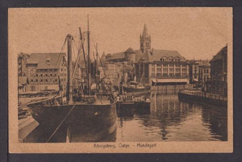Ansichtskarte Schiffe Schiffahrt Königsberg Ostpreußen Hundegatt Dresden Sachsen