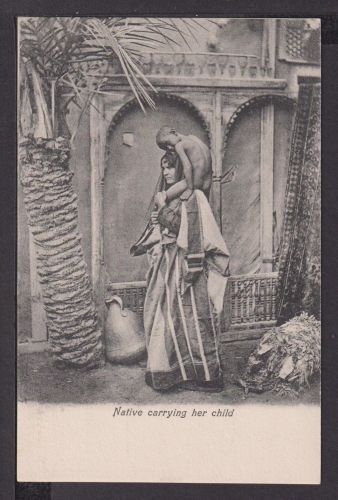 Ansichtskarte Ägypten Einheimische die ihr Kind trägt