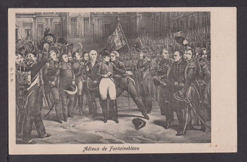 Ansichtskarte Napoleon Abschied in Fontainebleau Frankreich