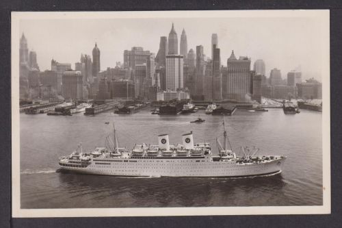 Ansichtskarte Schiffe Schifffahrt Seefahrt MS Gripsholm New York
