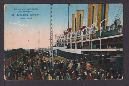 Ansichtskarte Schiffe Schifffahrt Seefahrt Kronprinz Wilhelm Bremerhaven Bremen