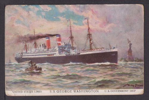 Ansichtskarte Schiffe Schifffahrt Seefahrt SS George Washington Bremen