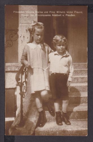 Ansichtskarte Adel Monarchie Prinzessin Viktoria Marina und Prinz Wilhelm Victor