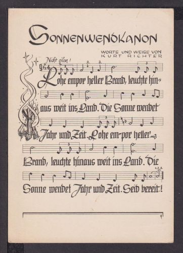 Ansichtskarte Künstler Musiker Kurt Richter Sonnenwendkanon