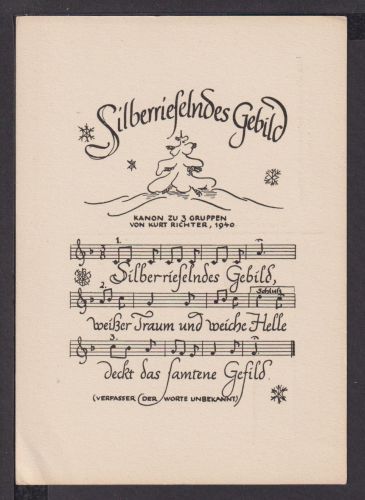 Ansichtskarte Künstler Musiker Kurt Richter Silberrieselndes Gebild