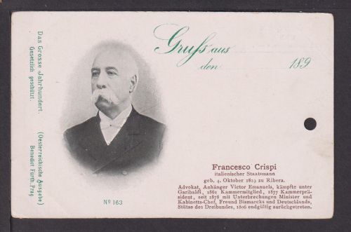 Ansichtskarte Persönlichkeiten Francesco Crispi Italien Staatsmann