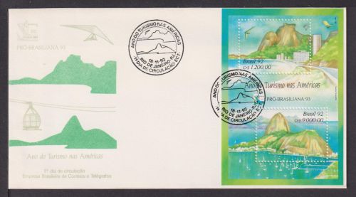 Briefmarken Brasilien Südamerika Brief Block Rio de Janeiro 1992