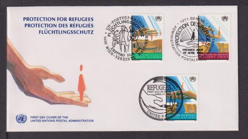 Briefmarken UNO Vereinte Nationen Brief 1994 Flüchtlingsschutz