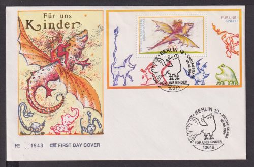 Briefmarken Deutschland Europa Brief Block 1994 Für uns Kinder