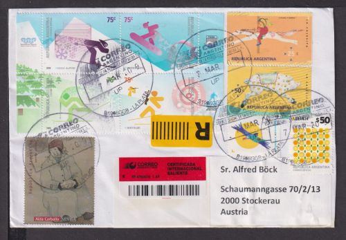 Briefmarken Argentinien Übersee Brief Block 2020 Sport Tiere