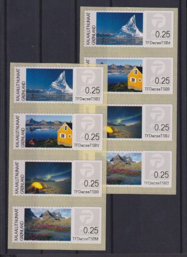 Dänemark Grönland ATM Automatenmarken Landschaften Luxus postfrisch 2014 44
