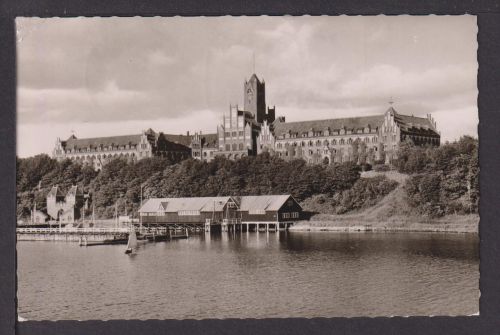 Ansichtskarte Flensburg Schleswig-Holstein Mürwik Marineschule Wiesbaden Hessen