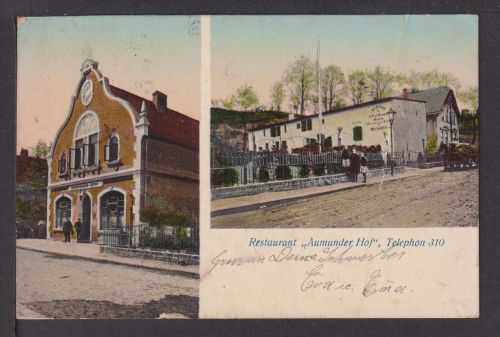 Ansichtskarte Vegesack Bremen Aumunder Hof 1917 Laufach Aschaffenburg Bayern
