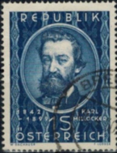 Österreich 947 gestempelt Karl Millöcker Komponist Musik 1949 KatWert 16,00
