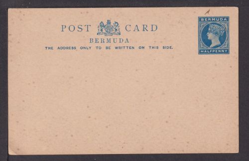 Bermuda Brief Ganzsache P Queen Victoria 1 Penny rot