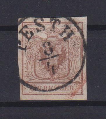 Briefmarken Österreich 4 6 Kreuzer braun Kaiserreich Ausgabe 1850 Wappen