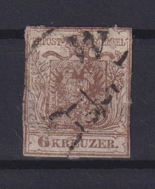 Briefmarken Österreich 4 6 Kreuzer braun Kaiserreich Ausgabe 1850 Wappen