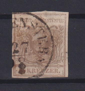 Briefmarken Österreich 4 6 Kreuzer braun Kaiserreich Ausgabe 1850 Wappen