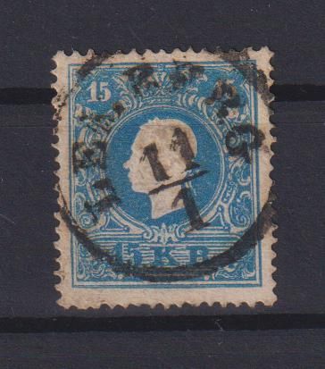 Briefmarken Österreich Klassik 15 I 15 Kreuzer blau Kaiserreich Kaiser Franz