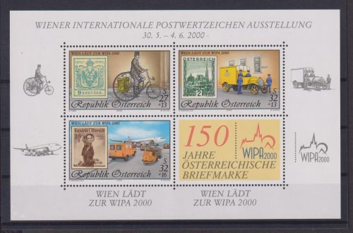 Österreich Block 14 Philatelie WIPA 2000 Wien Luxus postfrisch MNH KatWert 30,00