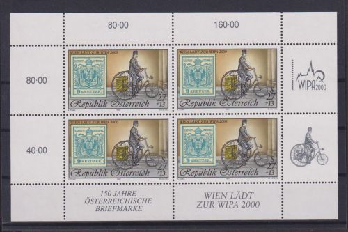 Österreich 2222 I Kleinbogen Briefmarkenausstellung WIPA 2000 Luxus 1997 30,00
