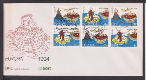 Briefmarken Irland Island Europa 1994 Landung Missionare
