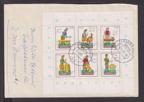 Briefmarken DDR Deutschland Brief Block 1982 Berufe Historisches Spielzeug