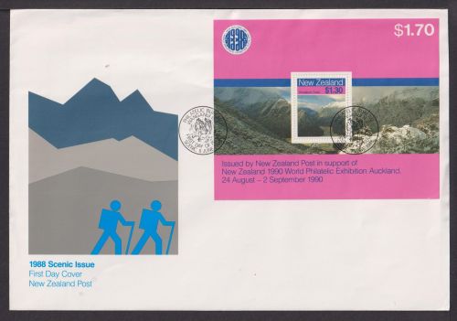 Briefmarken Neuseeland Übersee Brief Block 1990 World Philatelic Exhibition
