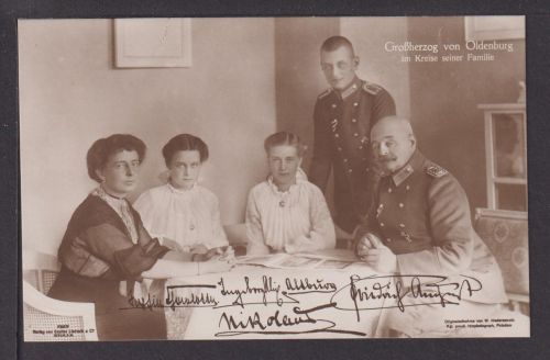 Ansichtskarte Adel Monarchie Großherzog von Oldenburg im Kreise seiner Familie