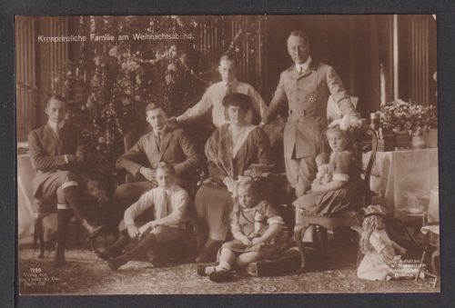 Ansichtskarte Adel Monarchie Kronprinzliche Familie am Weihnachtsabend