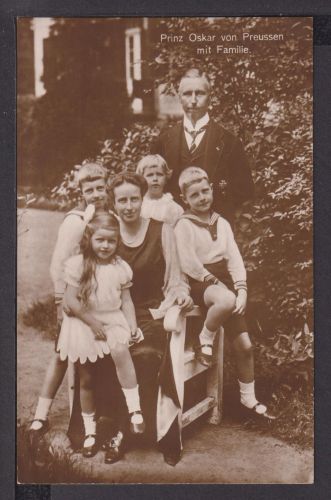 Ansichtskarte Adel Monarchie Prinz Oskar von Preussen mit Familie