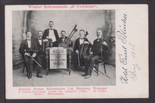 Musik Ansichtskarte Künstler Musiker Wiener Schrammeln D Urwiener 1905