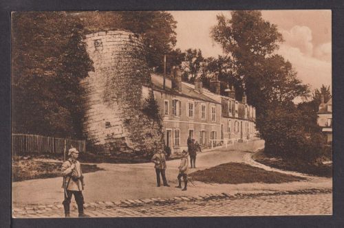 Ansichtskarte 1.Weltkrieg Laon Frankreich Der schiefe Turm Feldpost
