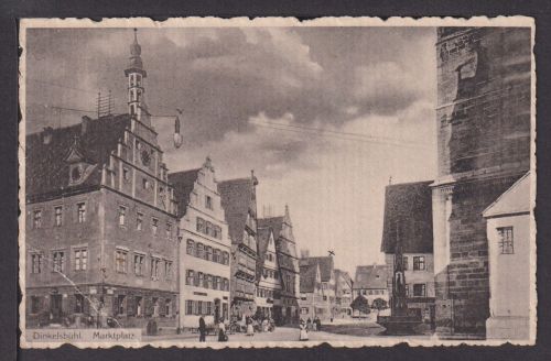 Ansichtskarte Dinkelsbühl Bayern Marktplatz 1915 Seukendorf