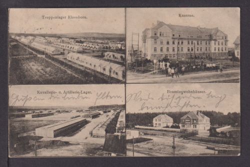 Ansichtskarte 1. Weltkrieg Truppenlager Elsenborn Belgien 1914 Pritzig Pommern