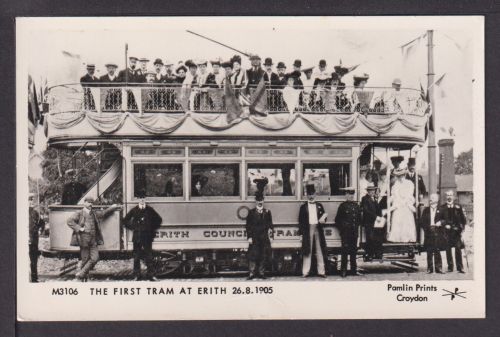 Ansichtskarte Erith London Großbritannien Erste Straßenbahn 1905