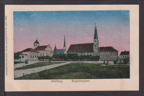 Ansichtskarte Altötting Bayern Kapellenplatz 1911 Ginzing