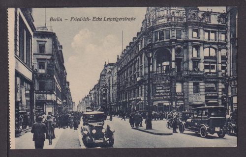 Ansichtskarte Berlin Friedrich Ecke Leipziger Strasse Auto Oldtimer