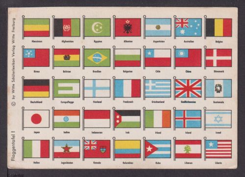 Ansichtskarte Fahnen Flaggentafel 1