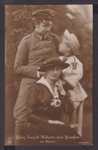 Ansichtskarte Adel Monarchie Prinz August Wilhelm von Preußen mit Familie
