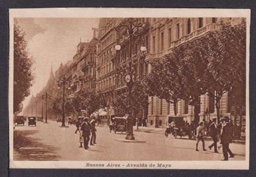 Ansichtskarte Buenos Aires Argentinien Avenida de Mayo 1921 Flensburg