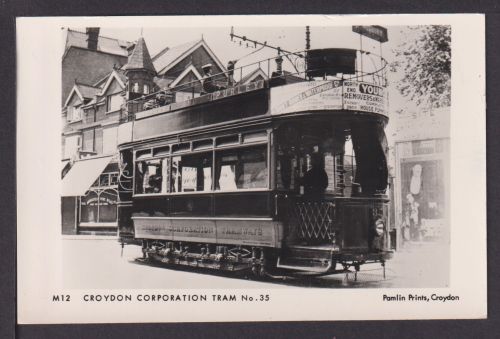 Ansichtskarte Croydon Corporation Tram London Großbritannien