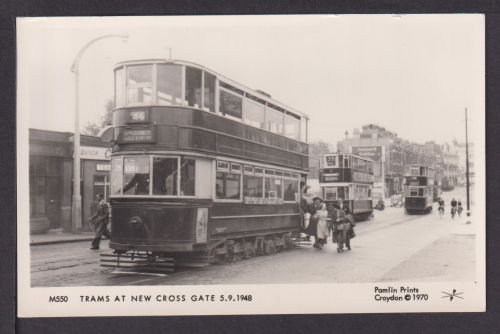Ansichtskarte Tram at new Cross Gate 1948 London Großbritannien