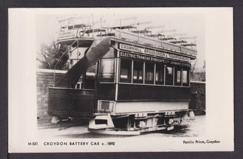 Ansichtskarte Croydon Battery Car 1892 London Großbritannien