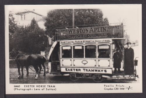 Ansichtskarte Exeter Horse Tram Großbritannien