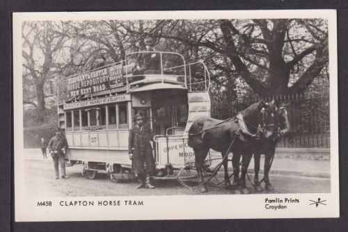 Ansichtskarte Clapton Horse Tram Großbritannien