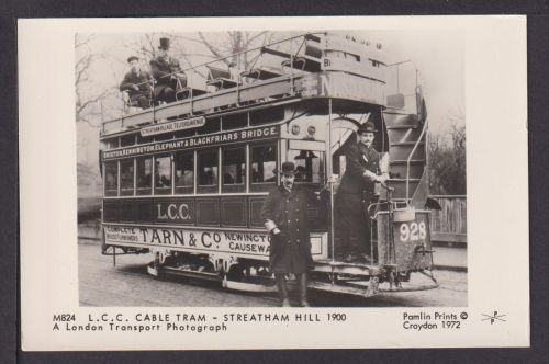 Ansichtskarte LCC Cable Tram Streatham Hill 1900 Großbritannien