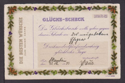 Ansichtskarte Glückwunsch Neujahr Allenstein Ostpreußen Berlin