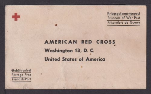 Kriegsgefangenenpost Amerikanisches Rotes Kreuz